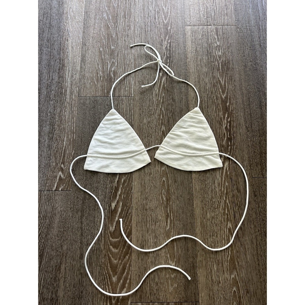 Edikted White Triangle Bikini Top Y2K Festival Rave Feminine